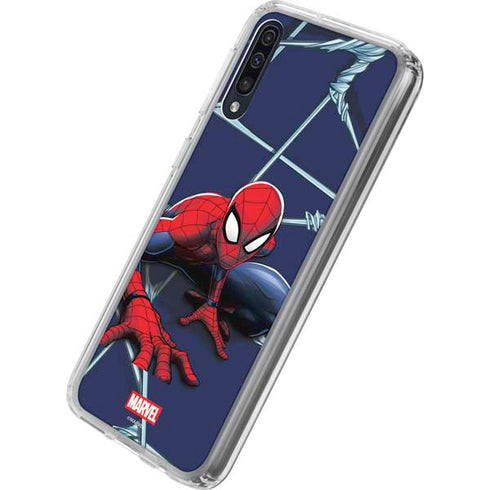 Marvel Spiderman Crawling Spiderman Galaxy A50 Clear Case