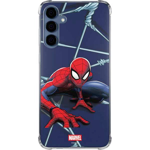 Marvel Spiderman Crawling Spiderman Galaxy A55 5G Clear Case