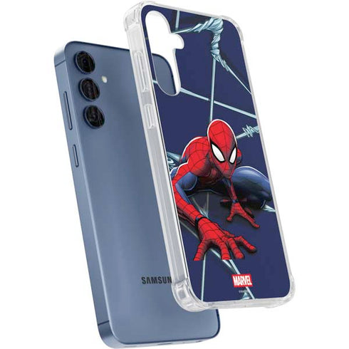 Marvel Spiderman Crawling Spiderman Galaxy A55 5G Clear Case