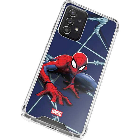 Marvel Spiderman Crawling Spiderman Galaxy A72 5G Clear Case