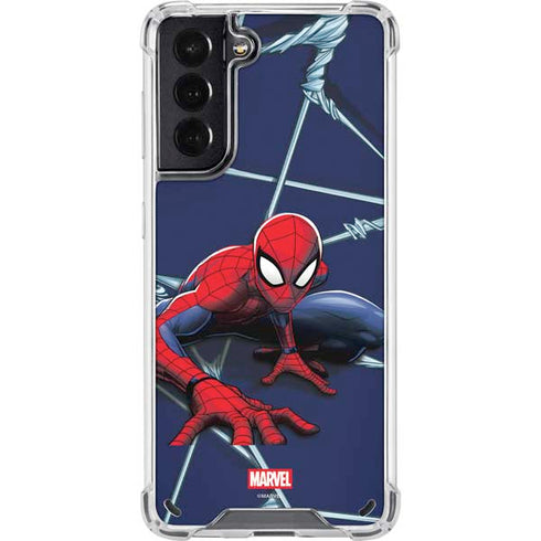 Marvel Spiderman Crawling Spiderman Galaxy S21 5G Clear Case