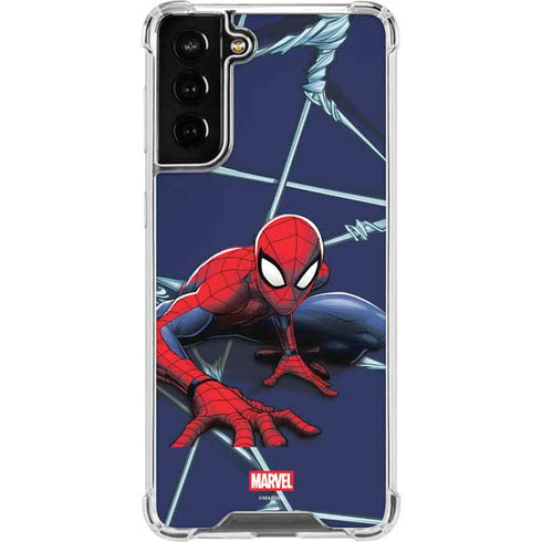 Marvel Spiderman Crawling Spiderman Galaxy S21 FE Clear Case