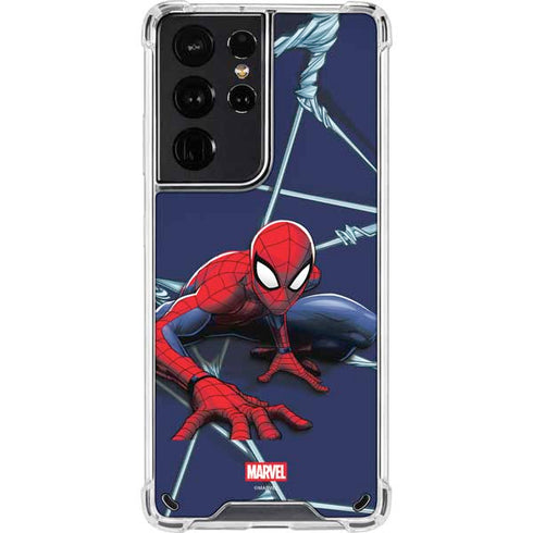 Marvel Spiderman Crawling Spiderman Galaxy S21 Ultra 5G Clear Case