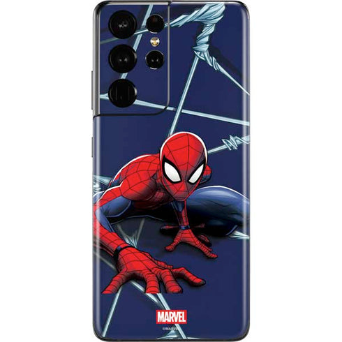 Marvel Spiderman Crawling Spiderman Galaxy S21 Ultra 5G Skin