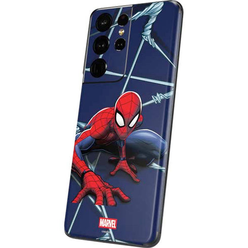 Marvel Spiderman Crawling Spiderman Galaxy S21 Ultra 5G Skin