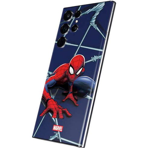 Marvel Spiderman Crawling Spiderman Galaxy S22 Ultra Skin