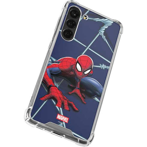 Marvel Spiderman Crawling Spiderman Galaxy S23 Plus Clear Case
