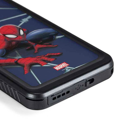 Marvel Spiderman Crawling Spiderman Galaxy S23 Plus Waterproof Case