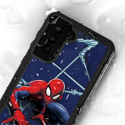 Marvel Spiderman Crawling Spiderman Galaxy S23 Plus Waterproof Case