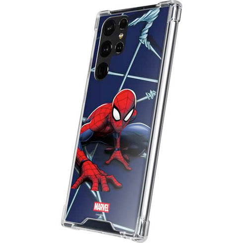 Marvel Spiderman Crawling Spiderman Galaxy S23 Ultra Clear Case