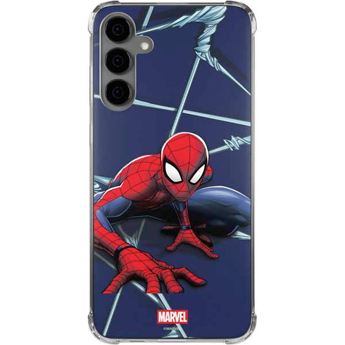 Marvel Spiderman Crawling Spiderman Galaxy S24 Plus Clear Case