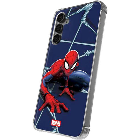 Marvel Spiderman Crawling Spiderman Galaxy S24 Plus Clear Case