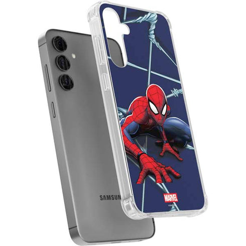 Marvel Spiderman Crawling Spiderman Galaxy S24 Plus Clear Case