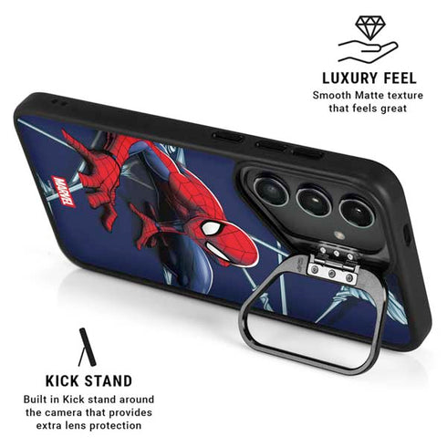 Marvel Spiderman Crawling Spiderman Galaxy S24 Ultra Kickstand Case