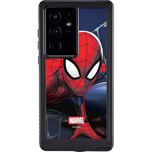 Marvel Spiderman Crawling Spiderman Galaxy S24 Ultra Waterproof Case
