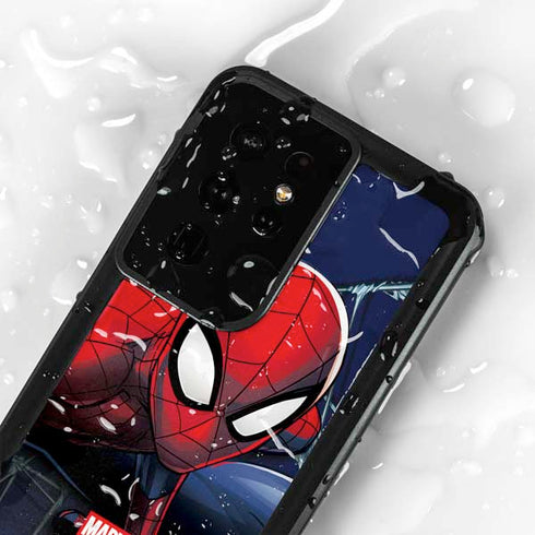 Marvel Spiderman Crawling Spiderman Galaxy S24 Ultra Waterproof Case