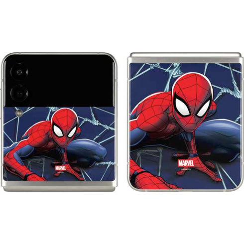 Marvel Spiderman Crawling Spiderman Galaxy Z Flip3 5G Skin