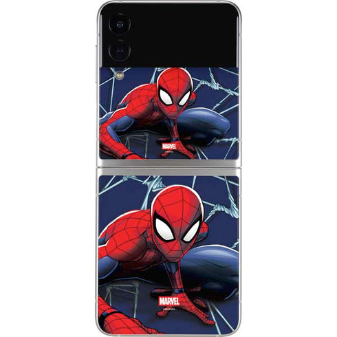 Marvel Spiderman Crawling Spiderman Galaxy Z Flip3 5G Skin