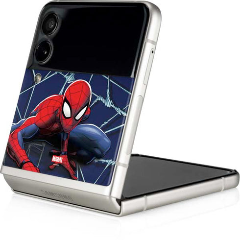 Marvel Spiderman Crawling Spiderman Galaxy Z Flip3 5G Skin