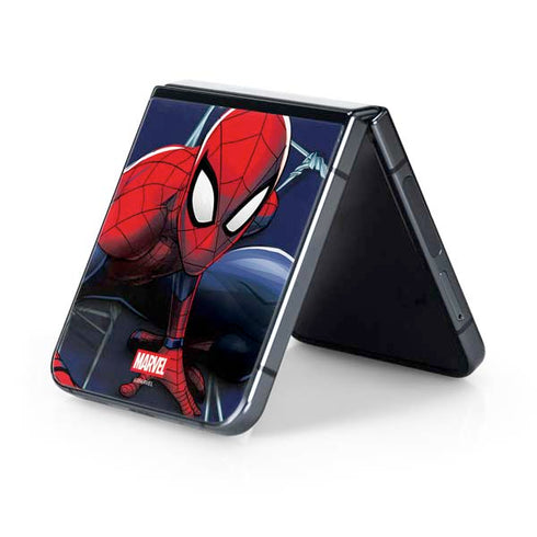 Marvel Spiderman Crawling Spiderman Galaxy Z Flip5 5G Skin