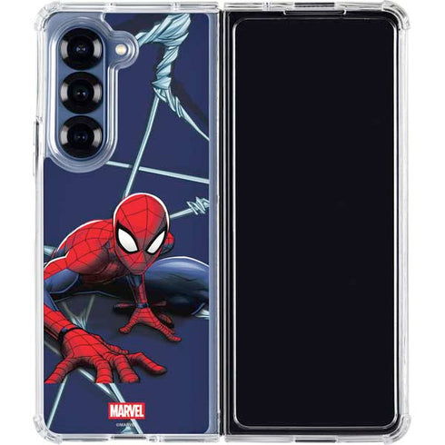 Marvel Spiderman Crawling Spiderman Galaxy Z Fold6 Clear Case