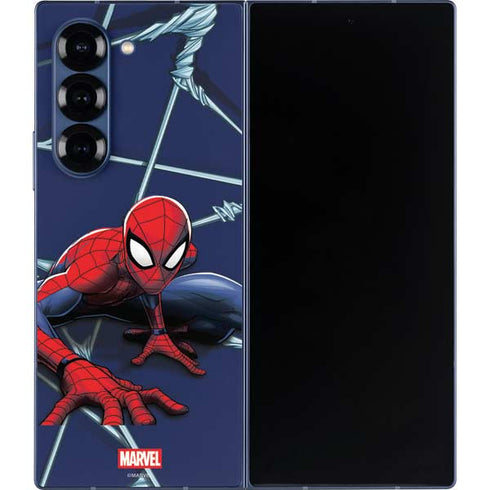 Marvel Spiderman Crawling Spiderman Galaxy Z Fold6 Skin
