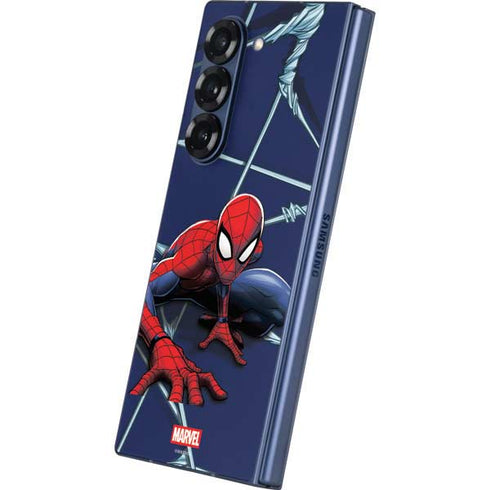 Marvel Spiderman Crawling Spiderman Galaxy Z Fold6 Skin