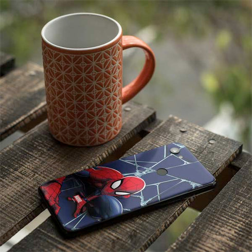 Marvel Spiderman Crawling Spiderman Google Pixel 3a Skin