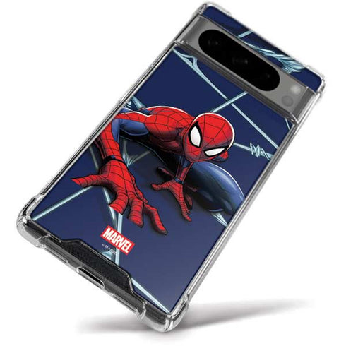 Marvel Spiderman Crawling Spiderman Google Pixel 8 Pro Clear Case