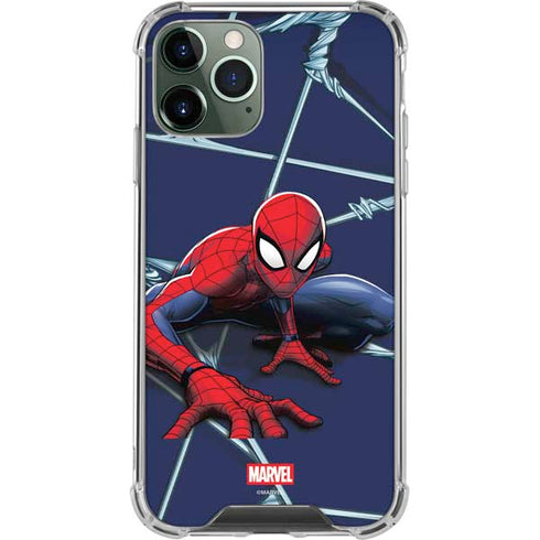Marvel Spiderman Crawling Spiderman iPhone 11 Pro Max Clear Case