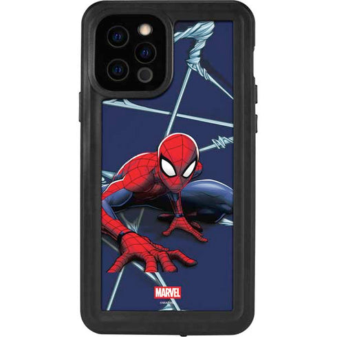 Marvel Spiderman Crawling Spiderman iPhone 12 Pro Waterproof Case
