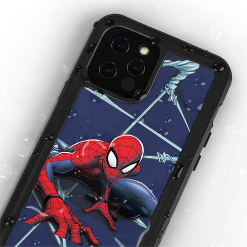 Marvel Spiderman Crawling Spiderman iPhone 12 Pro Waterproof Case