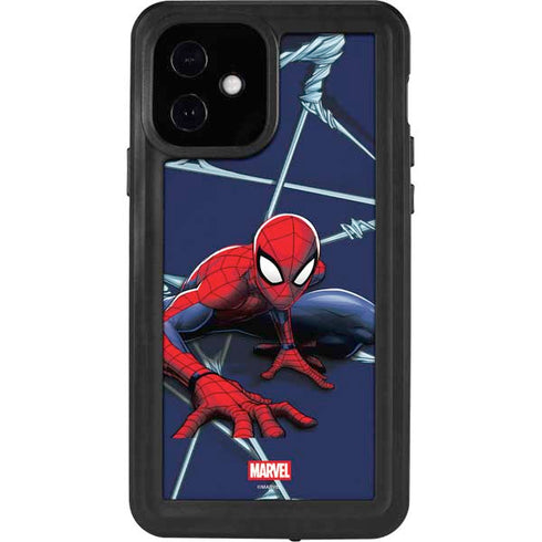 Marvel Spiderman Crawling Spiderman iPhone 12 Waterproof Case