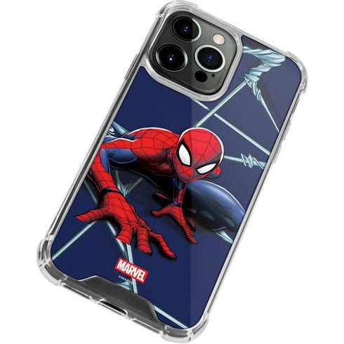 Marvel Spiderman Crawling Spiderman iPhone 13 Pro Max Clear Case
