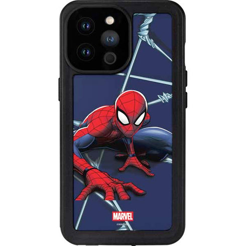 Marvel Spiderman Crawling Spiderman iPhone 14 Pro Max Waterproof Case