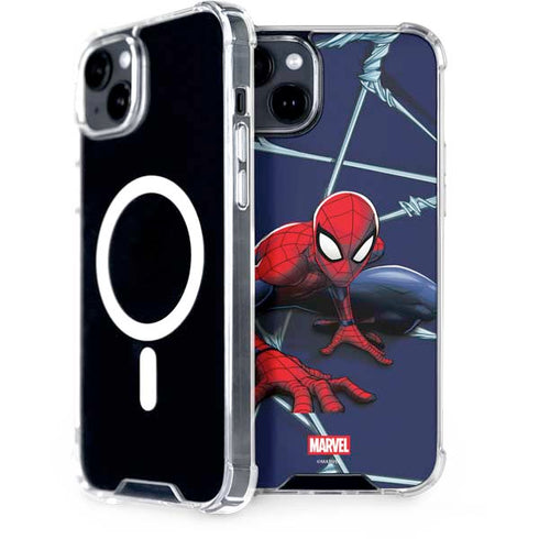 Marvel Spiderman Crawling Spiderman iPhone 15 Plus MagSafe Case
