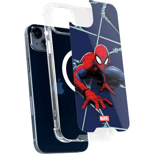 Marvel Spiderman Crawling Spiderman iPhone 15 Plus MagSafe Case