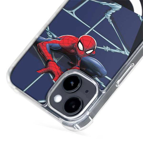 Marvel Spiderman Crawling Spiderman iPhone 15 Plus MagSafe Case