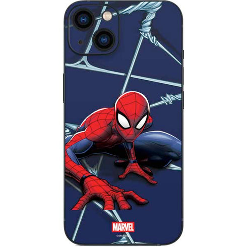 Marvel Spiderman Crawling Spiderman iPhone 15 Plus Skin