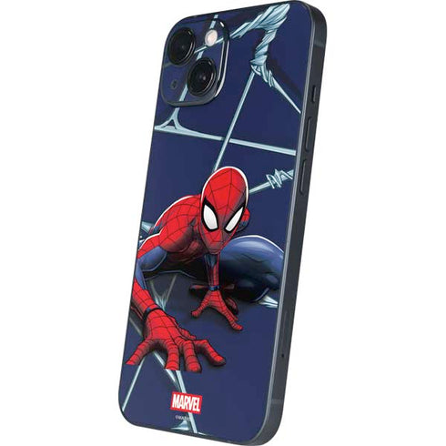 Marvel Spiderman Crawling Spiderman iPhone 15 Plus Skin