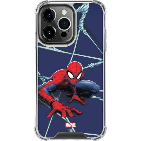 Marvel Spiderman Crawling Spiderman iPhone 15 Pro Clear Case
