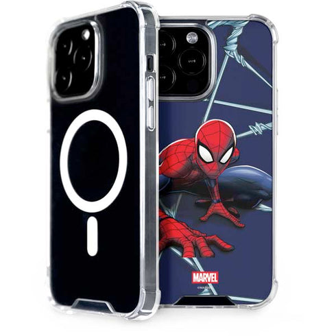 Marvel Spiderman Crawling Spiderman iPhone 15 Pro Max MagSafe Case