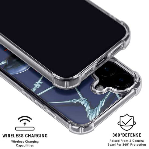 Marvel Spiderman Crawling Spiderman iPhone 16 Plus Clear Case