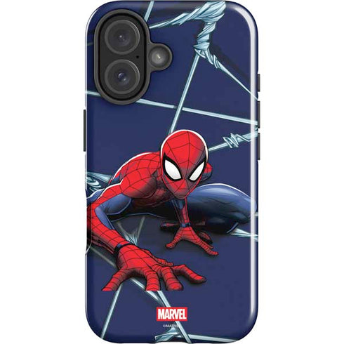 Marvel Spiderman Crawling Spiderman iPhone 16 Plus Impact Case