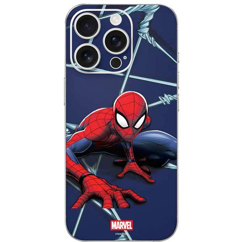 Marvel Spiderman Crawling Spiderman iPhone 16 Pro Skin