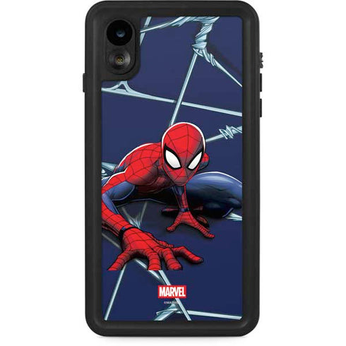 Marvel Spiderman Crawling Spiderman iPhone XR Waterproof Case