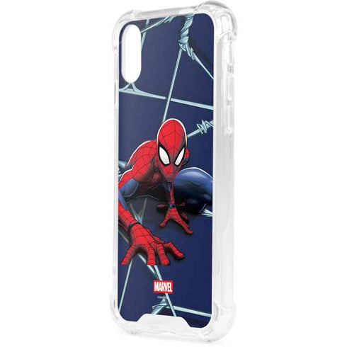 Marvel Spiderman Crawling Spiderman iPhone XS Clear Case