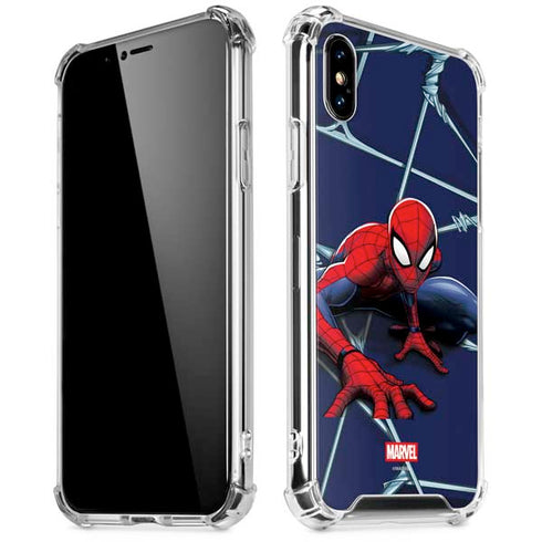 Marvel Spiderman Crawling Spiderman iPhone XS Max Clear Case