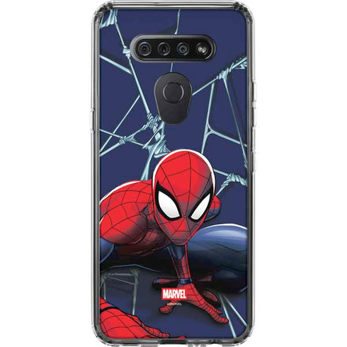 Marvel Spiderman Crawling Spiderman LG K51/Q51 Clear Case