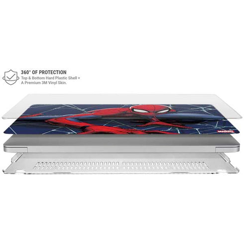 Marvel Spiderman Crawling Spiderman MacBook Air 15in (2023-2025) Case plus Skin